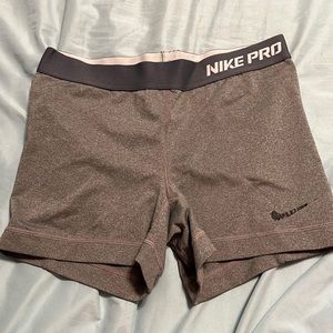Grey Nike Pro spandex shorts
